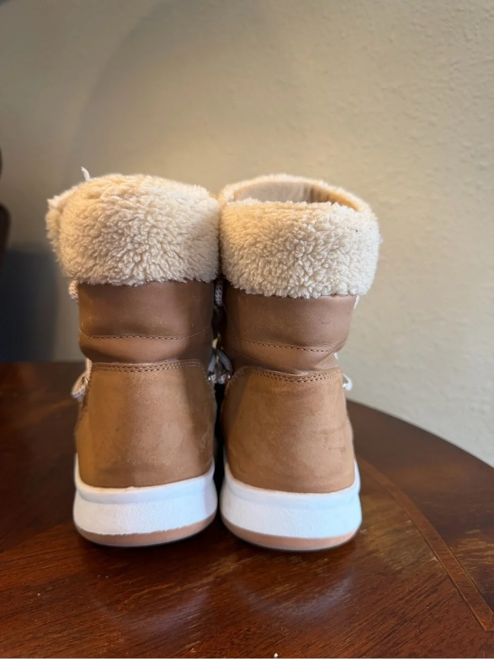 Kids Cream Sherpa Winter Boots -